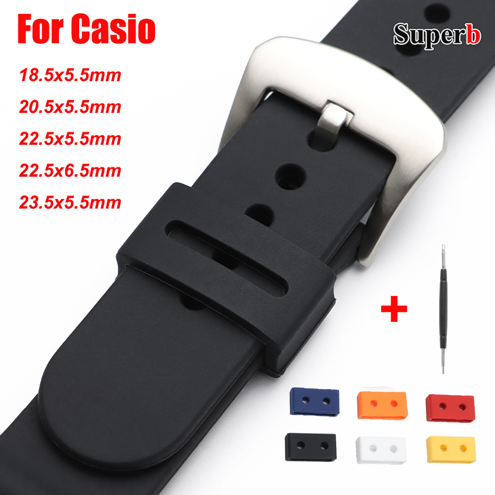 Watch Strap Replacement - Per Casio Anello in gomma Passanti