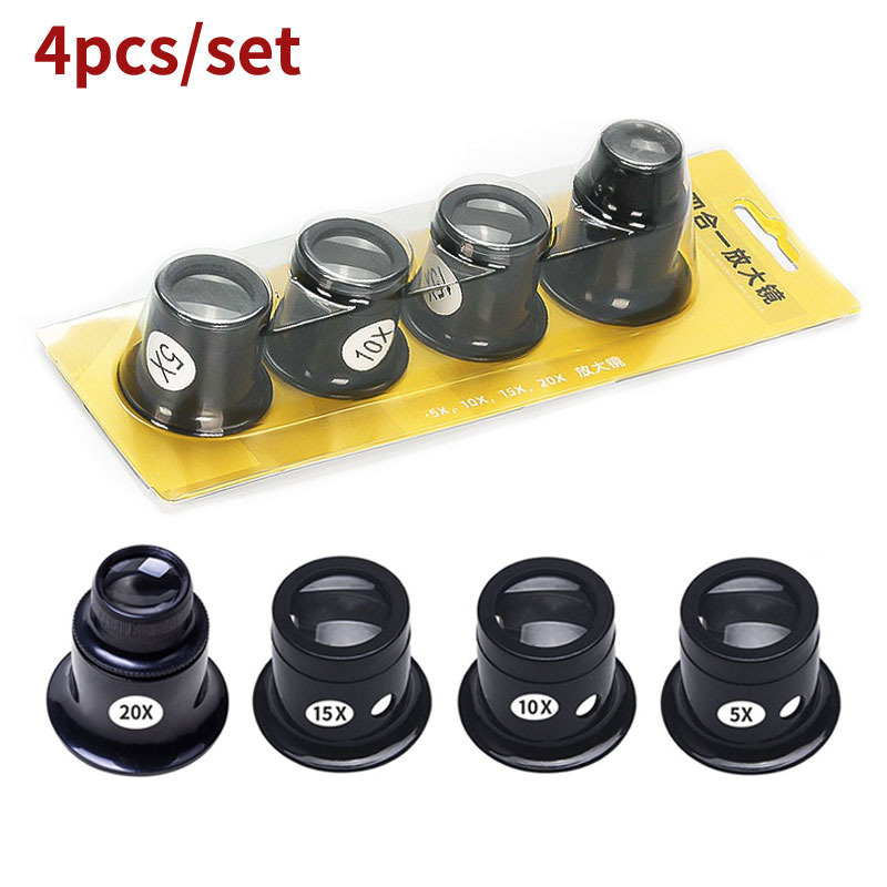 Jewelry Eyewear Watches & Accessories - Set di 4 Lenti d'Ingrandimento Monoculari