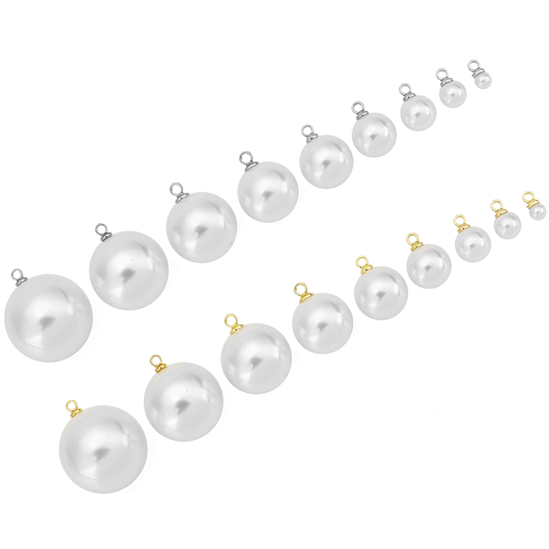 Pearl Stud Earrings - 20 pz Perle Imitazione Ciondoli Orecchini