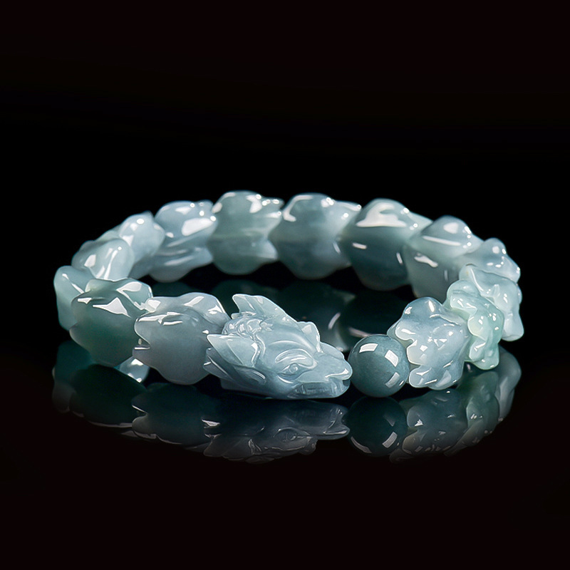 Jewelry & Watches Sp Z Oo Ul Frezerów 3 - Bracciale Drago in Giadeite Birmana Blu,