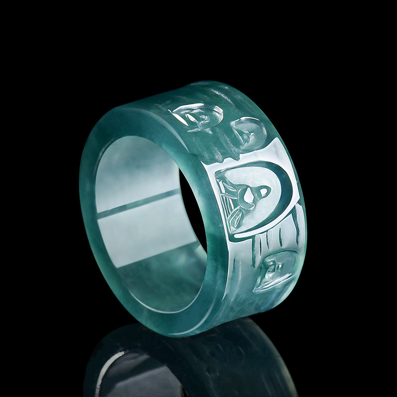 Jewelry & Watches Sp Z Oo Ul Frezerów 3 - Anello Buddha in Giadeite Naturale Birmana,