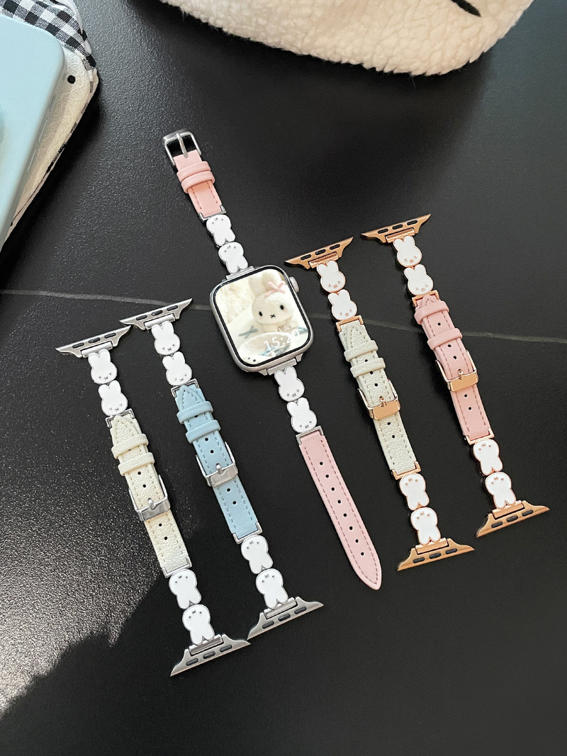 Watch Strap Replacement - Nuovo cinturino in pelle con coniglietto