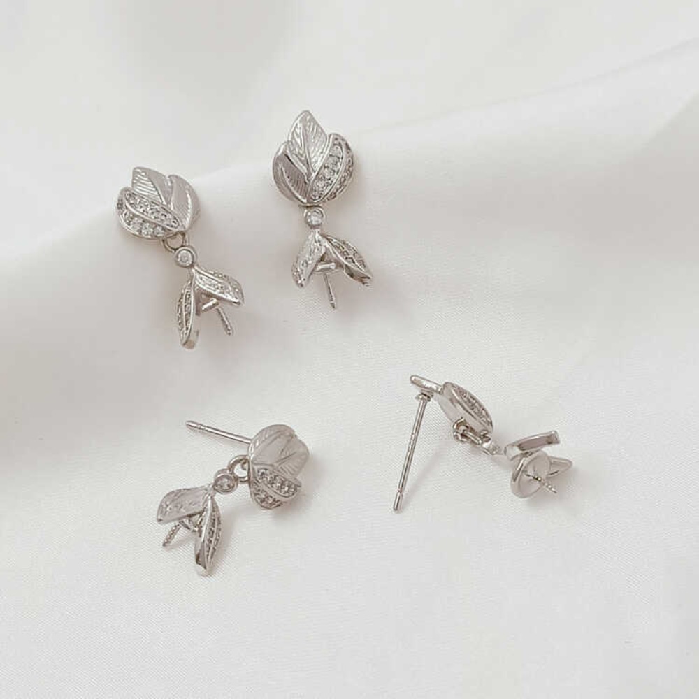 14K Micro-zirconio Barocco Spa - Pearl Stud Earrings recensione e prezzo