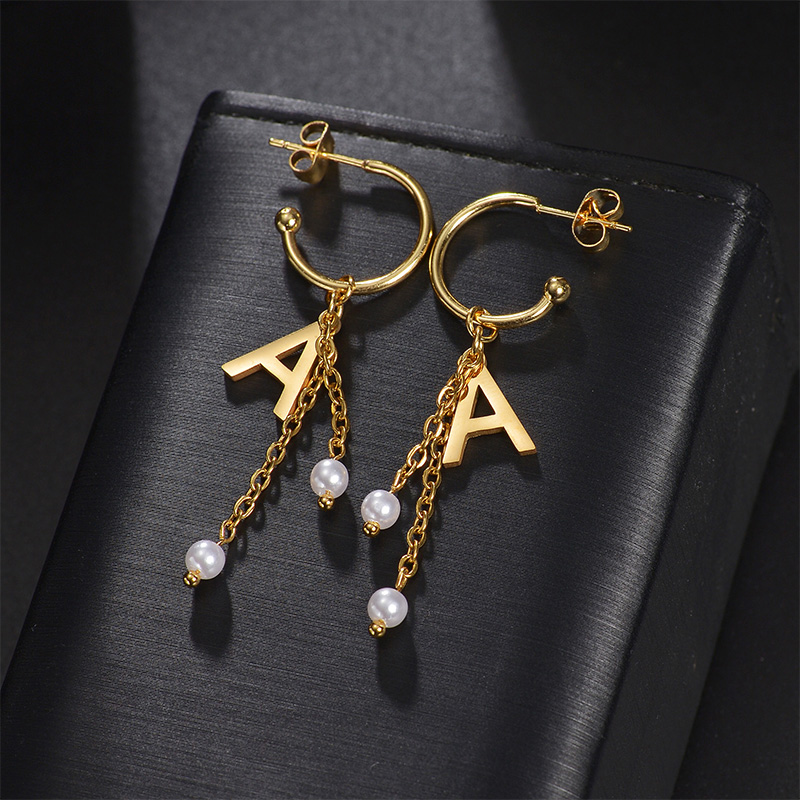 Auxauxme Orecchini con nome pe - Pearl Stud Earrings recensione e prezzo