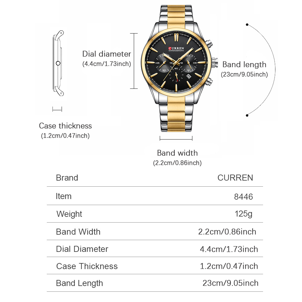 CURREN Casual Quarzo Crono Oro - Jewelry For Watches recensione e prezzo