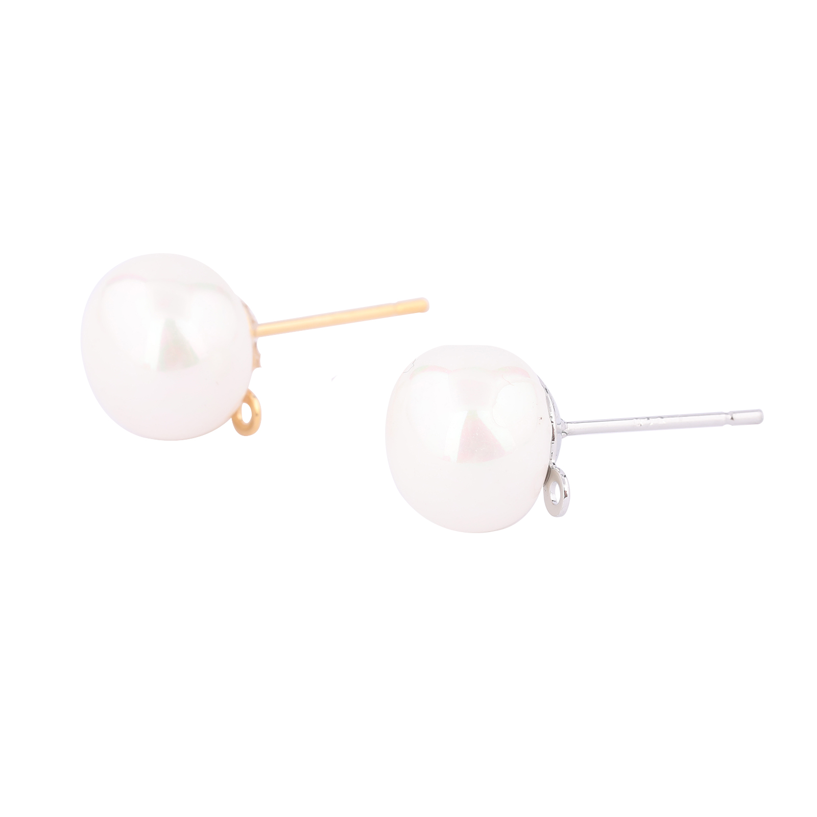 10 pz Rame Bianco K Placcato O - Pearl Stud Earrings recensione e prezzo